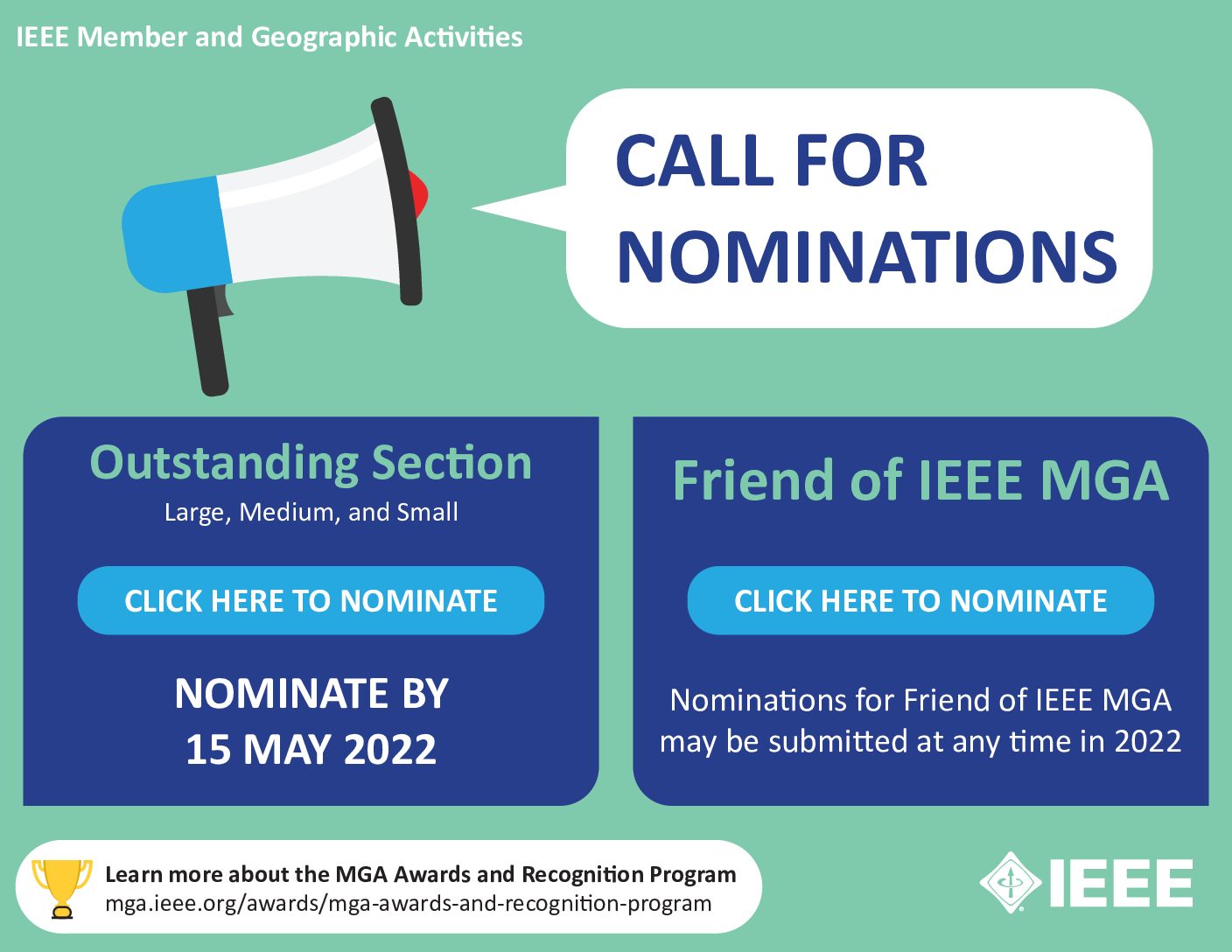 Call for Nominations: IEEE MGA Awards 2022